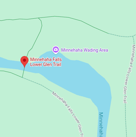Trailhead map preview for Minnehaha Creek & Falls Trail