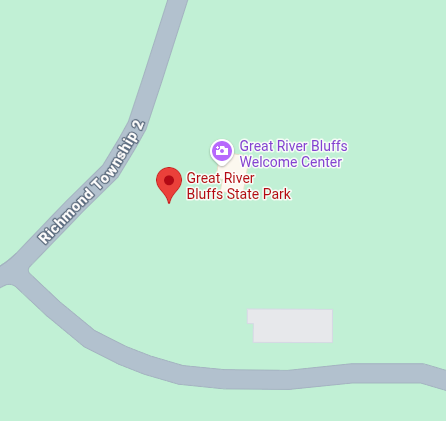 Trailhead map preview for King's Bluff Trail