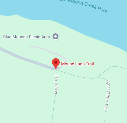 Trailhead map preview for Blue Mounds State Park